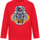 Spaceman Camera Design - Comfort Kids Sweater_BRIGHT RED_front