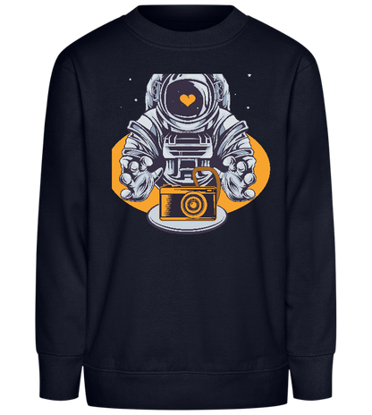 Spaceman Camera Design - Comfort Kids Sweater_FRENCH NAVY_front