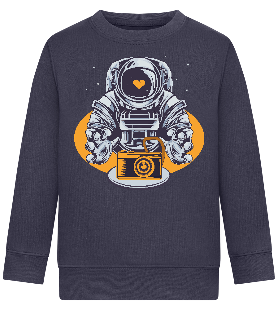 Spaceman Camera Design - Comfort Kids Sweater_FRENCH NAVY_front