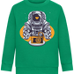 Spaceman Camera Design - Comfort Kids Sweater_MEADOW GREEN_front