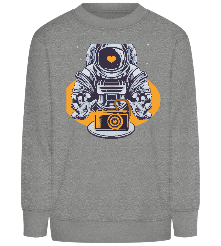 Spaceman Camera Design - Comfort Kids Sweater_ORION GREY II_front