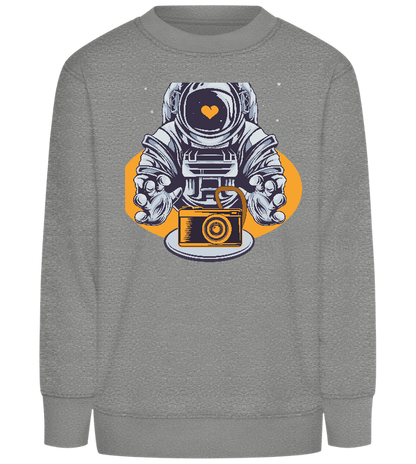 Spaceman Camera Design - Comfort Kids Sweater_ORION GREY II_front