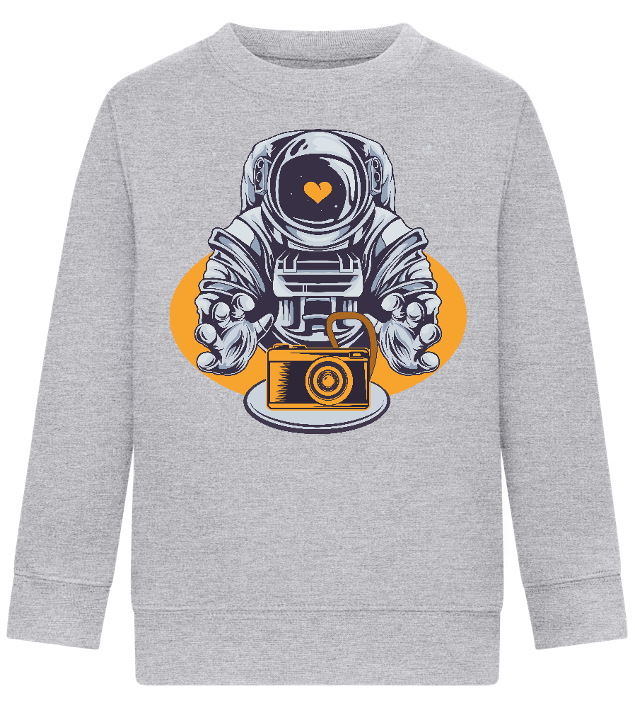 Spaceman Camera Design - Comfort Kids Sweater_ORION GREY II_front