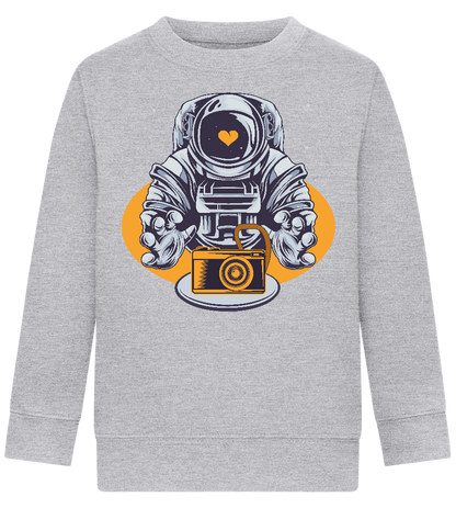 Spaceman Camera Design - Comfort Kids Sweater_ORION GREY II_front