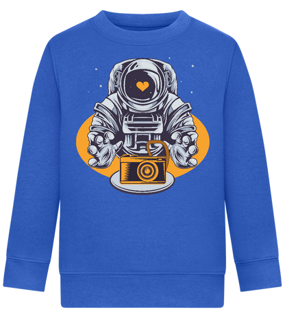 Spaceman Camera Design - Comfort Kids Sweater_ROYAL_front