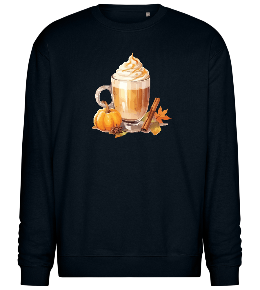 Pumpkin Spice Latte Design - Comfort Essential Unisex Sweater_BLACK_front