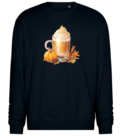 Pumpkin Spice Latte Design - Comfort Essential Unisex Sweater_BLACK_front