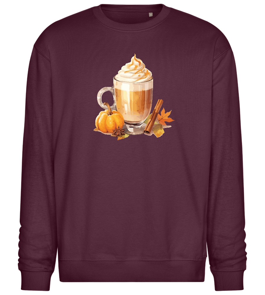 Pumpkin Spice Latte Design - Comfort Essential Unisex Sweater_BORDEAUX_front