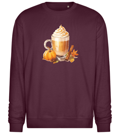 Pumpkin Spice Latte Design - Comfort Essential Unisex Sweater_BORDEAUX_front