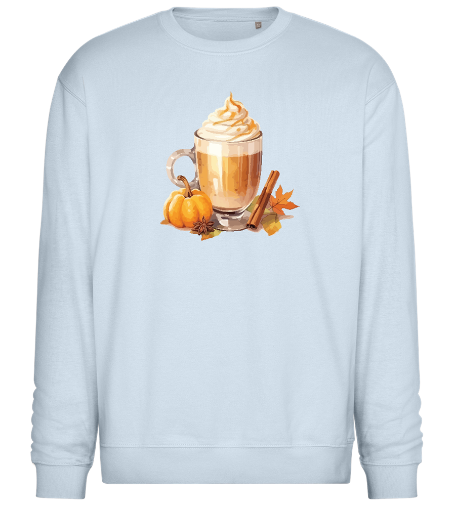 Pumpkin Spice Latte Design - Comfort Essential Unisex Sweater_CREAMY BLUE_front