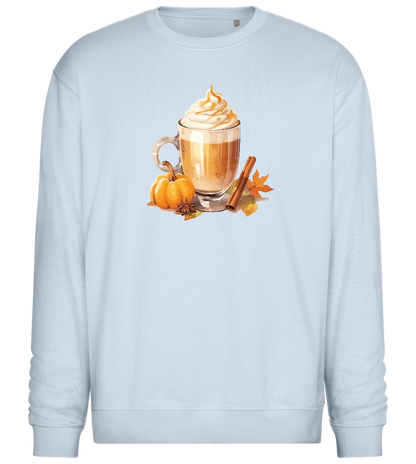 Pumpkin Spice Latte Design - Comfort Essential Unisex Sweater_CREAMY BLUE_front