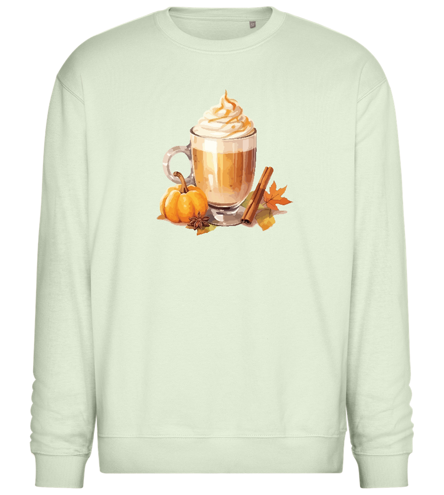 Pumpkin Spice Latte Design - Comfort Essential Unisex Sweater_CREAMY GREEN_front