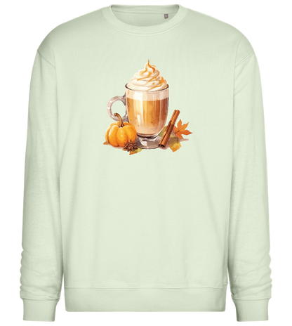 Pumpkin Spice Latte Design - Comfort Essential Unisex Sweater_CREAMY GREEN_front