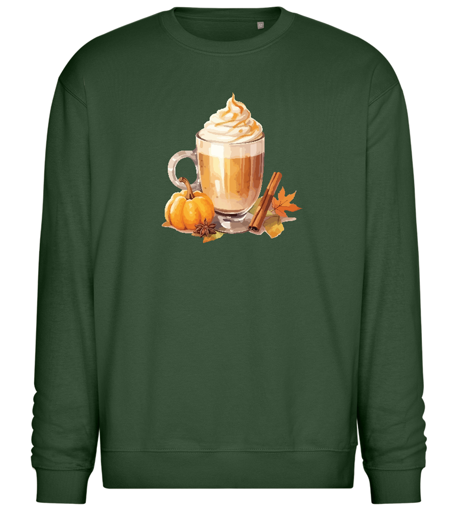 Pumpkin Spice Latte Design - Comfort Essential Unisex Sweater_GREEN BOTTLE_front