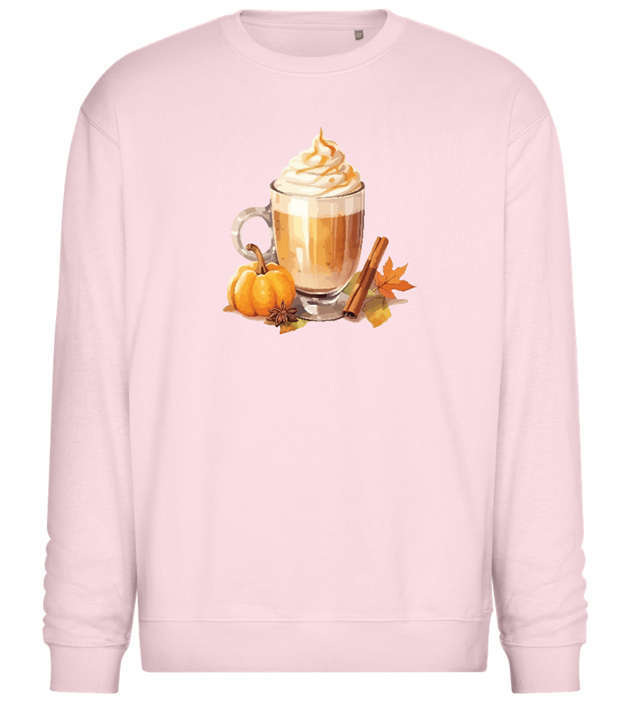 Pumpkin Spice Latte Design - Comfort Essential Unisex Sweater_LIGHT PEACH ROSE_front