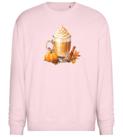 Pumpkin Spice Latte Design - Comfort Essential Unisex Sweater_LIGHT PEACH ROSE_front