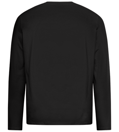 Summertime Text Design - Premium men's long sleeve t-shirt_DEEP BLACK_back