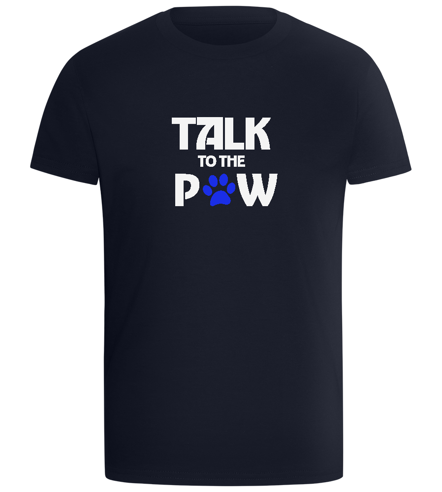 Talk to the Paw Design - Comfort boys fitted t-shirt_FRENCH NAVY_front