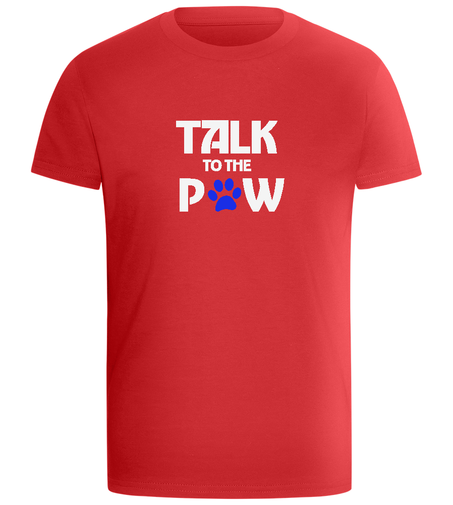 Talk to the Paw Design - Comfort boys fitted t-shirt_RED_front