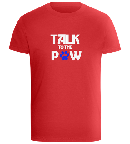 Talk to the Paw Design - Comfort boys fitted t-shirt_RED_front