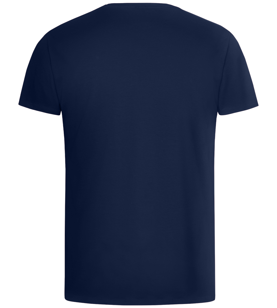 Abi Gemacht Leber Kaputt Design - Basic men's v-neck t-shirt_MARINE_back