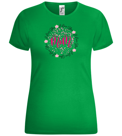 I Love You Mom Design - Comfort women's t-shirt_MEADOW GREEN_front