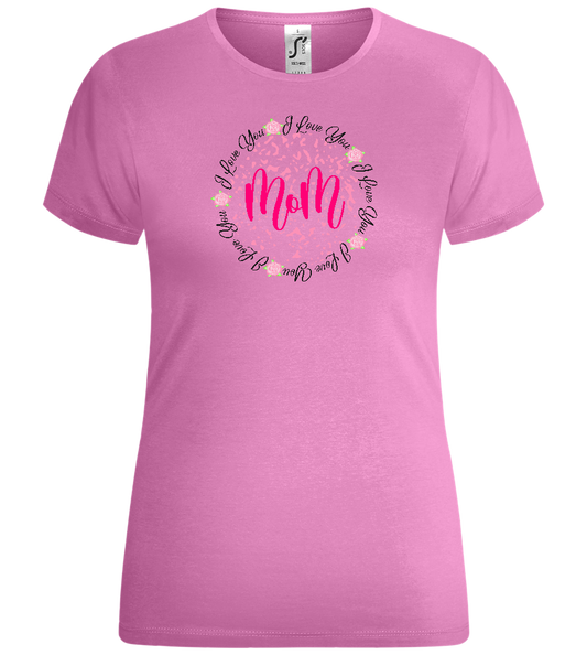 I Love You Mom Design - Comfort women's t-shirt_PINK ORCHID_front