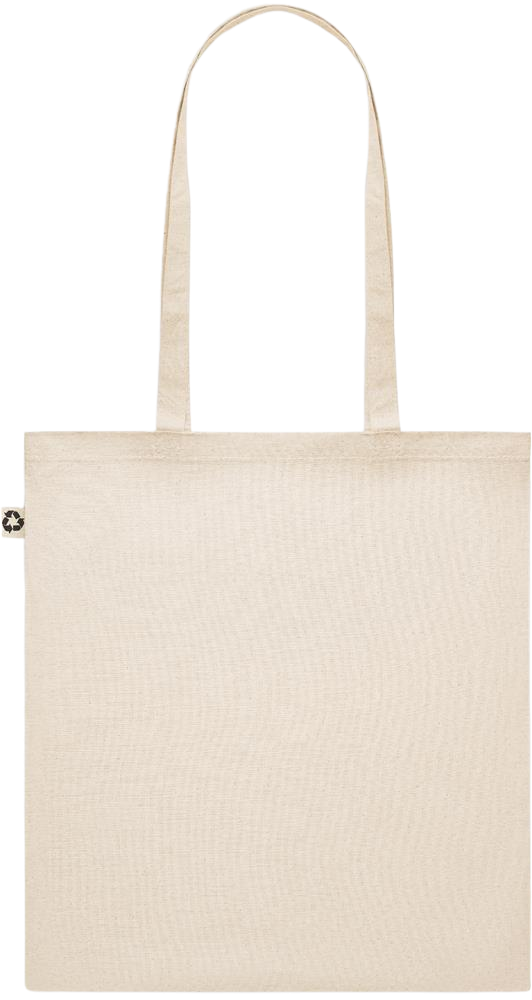 Vintage Teacher Design - Recycled cotton shopping bag_BEIGE_back