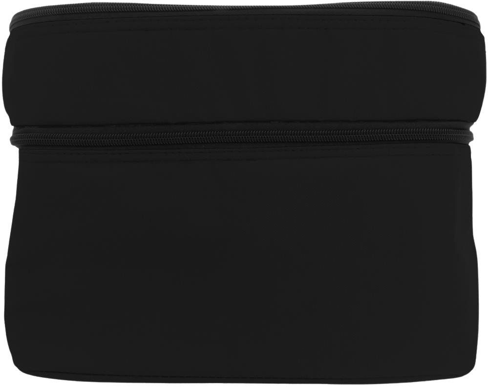 Cooler Bag with 2 Compartments_BLACK_front