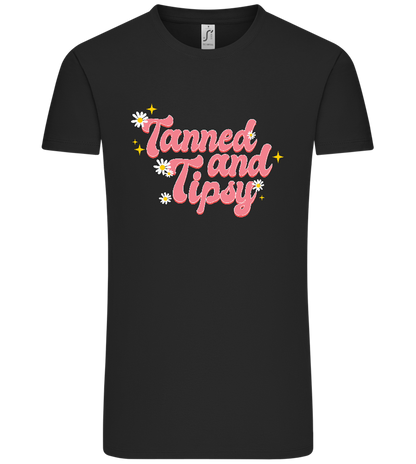 Tanned and Tipsy Design - Comfort Unisex T-Shirt_DEEP BLACK_front