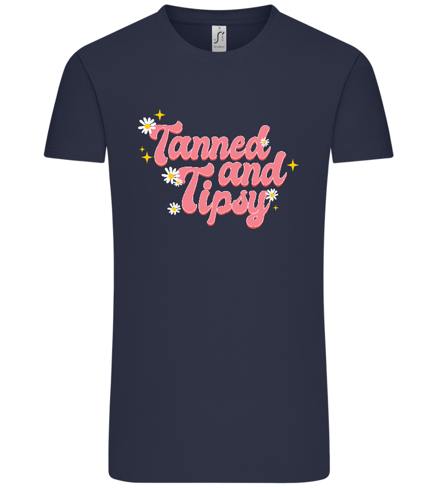 Tanned and Tipsy Design - Comfort Unisex T-Shirt_FRENCH NAVY_front