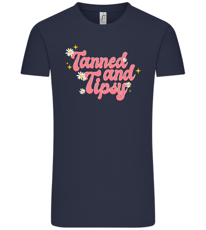 Tanned and Tipsy Design - Comfort Unisex T-Shirt_FRENCH NAVY_front