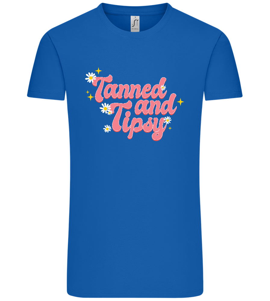 Tanned and Tipsy Design - Comfort Unisex T-Shirt_ROYAL_front