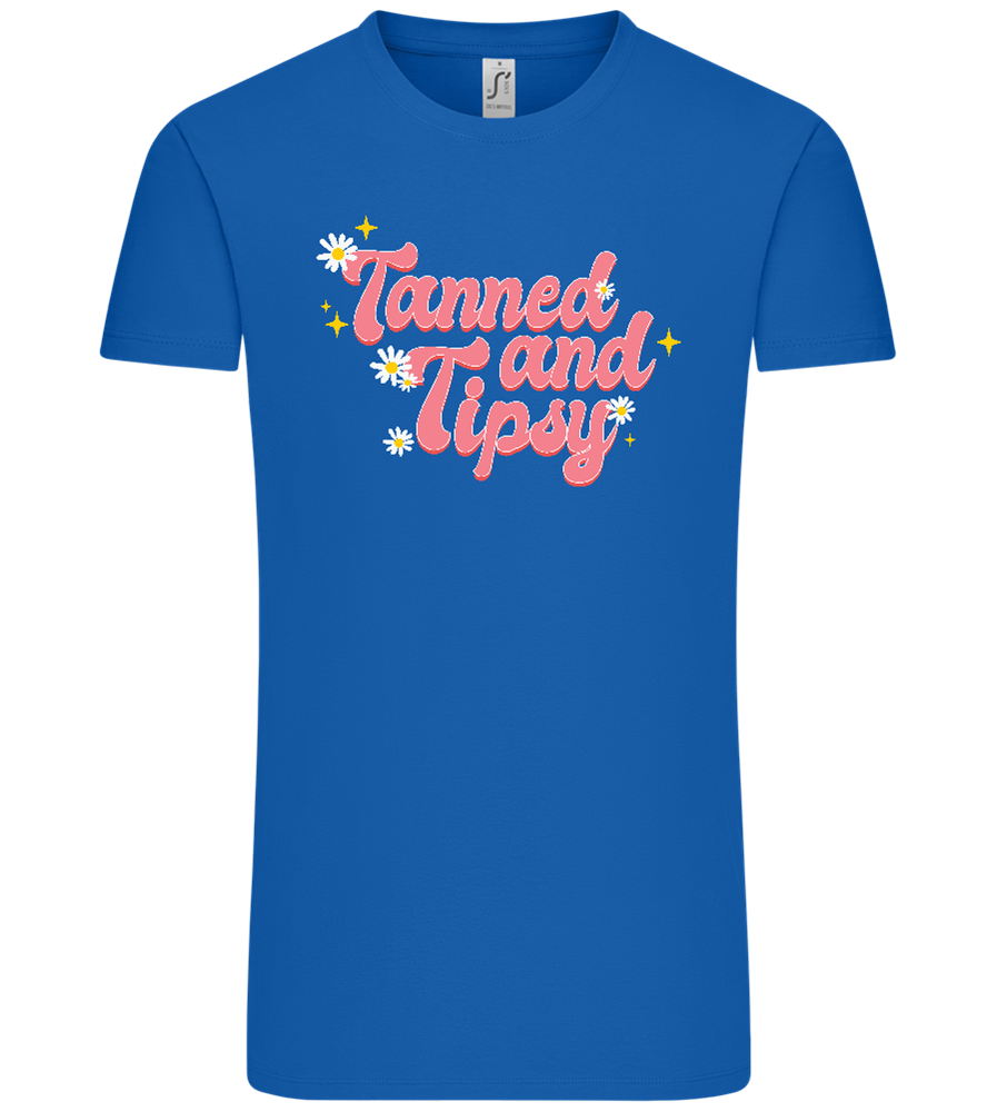 Tanned and Tipsy Design - Comfort Unisex T-Shirt_ROYAL_front