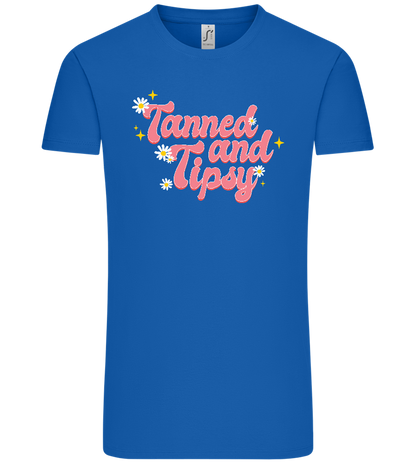 Tanned and Tipsy Design - Comfort Unisex T-Shirt_ROYAL_front