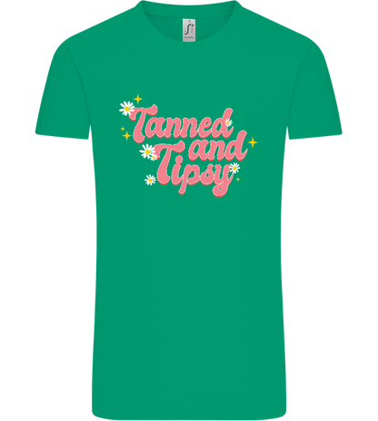 Tanned and Tipsy Design - Comfort Unisex T-Shirt_SPRING GREEN_front