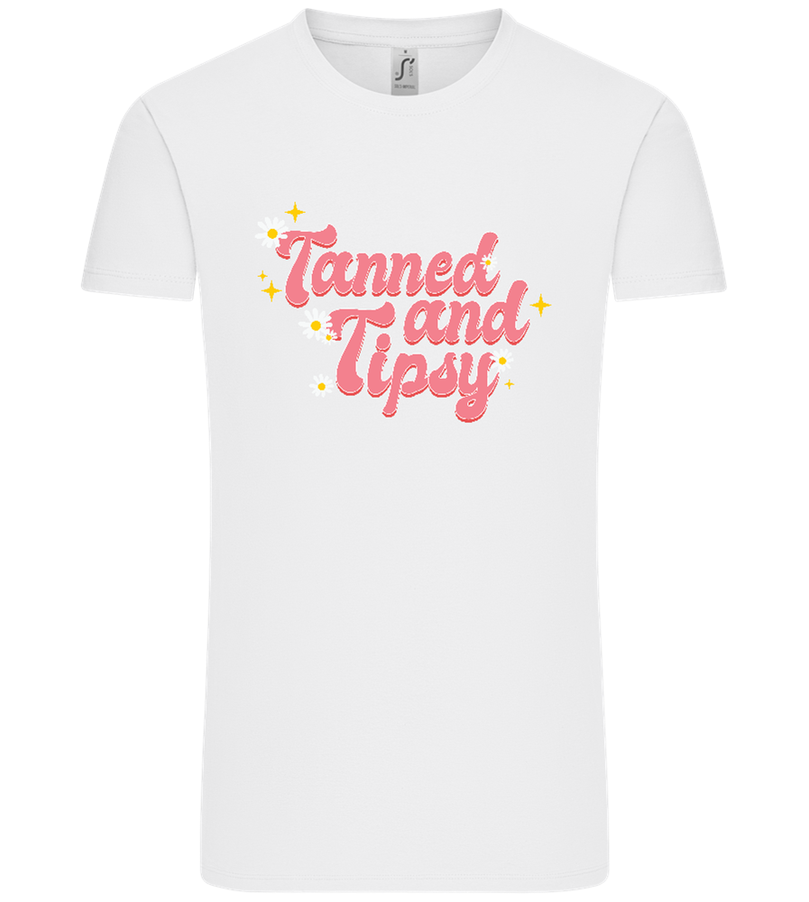 Tanned and Tipsy Design - Comfort Unisex T-Shirt_WHITE_front
