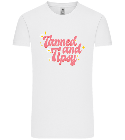 Tanned and Tipsy Design - Comfort Unisex T-Shirt_WHITE_front
