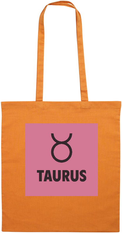 Zodiac Taurus Design - Essential colored event tote bag_ORANGE_front