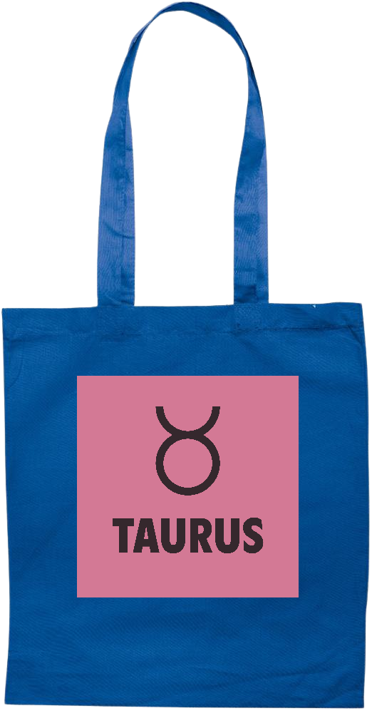 Zodiac Taurus Design - Essential colored event tote bag_ROYAL BLUE_front