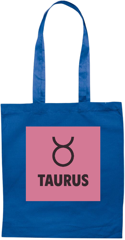 Zodiac Taurus Design - Essential colored event tote bag_ROYAL BLUE_front