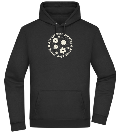 Keep Growing Design - Premium Essential Unisex Hoodie_BLACK_front