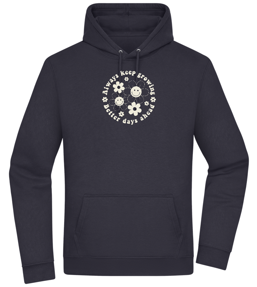 Keep Growing Design - Premium Essential Unisex Hoodie_FRENCH NAVY_front