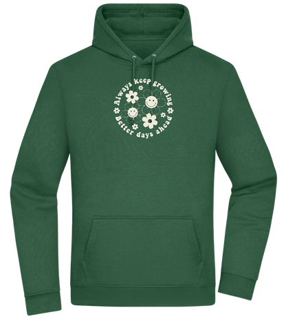 Keep Growing Design - Premium Essential Unisex Hoodie_GREEN BOTTLE_front