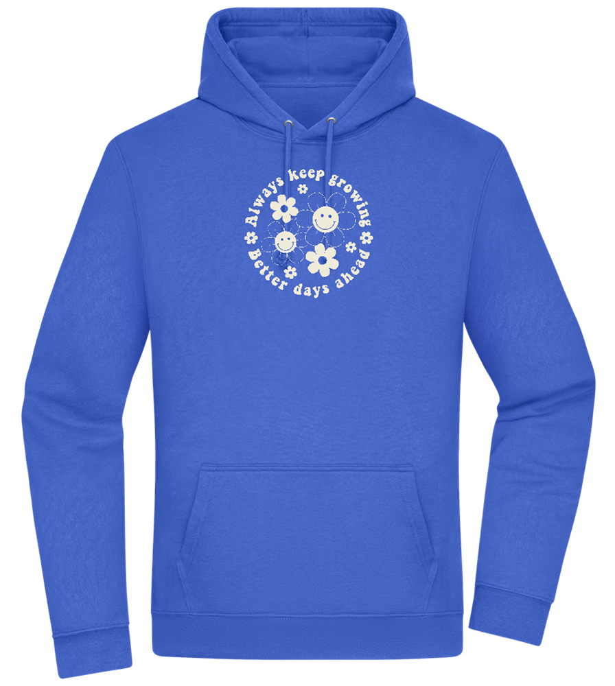 Keep Growing Design - Premium Essential Unisex Hoodie_ROYAL_front