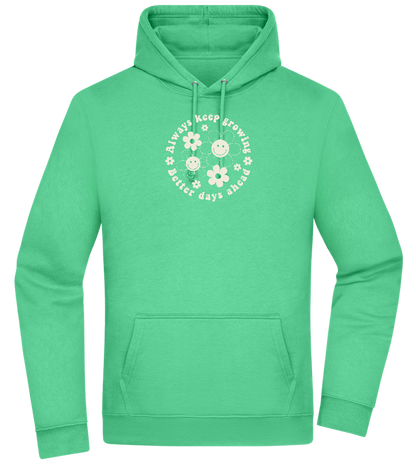 Keep Growing Design - Premium Essential Unisex Hoodie_SPRING GREEN_front