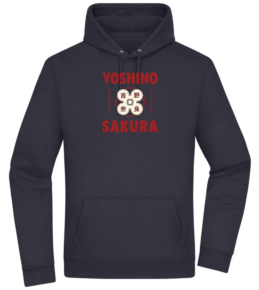 Yoshino Sakura Design - Premium Essential Unisex Hoodie_FRENCH NAVY_front