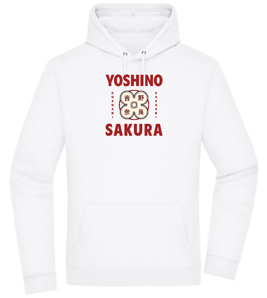 Yoshino Sakura Design - Premium Essential Unisex Hoodie_WHITE_front