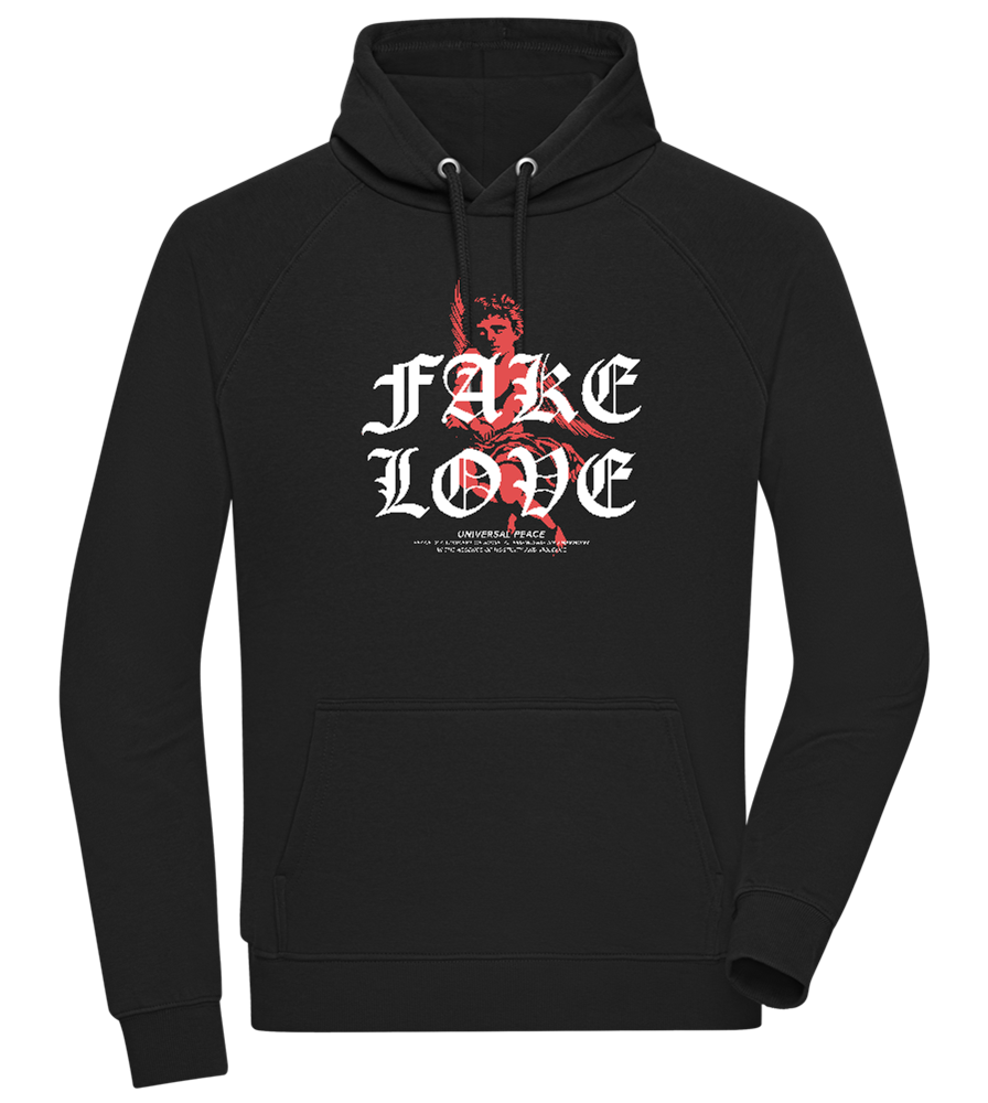 Fake Love Design - Comfort unisex hoodie_BLACK_front