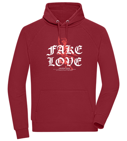 Fake Love Design - Comfort unisex hoodie_BORDEAUX_front